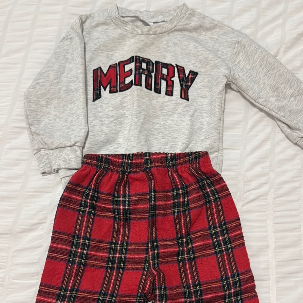 Plaid Red and Gray Merry Outfit